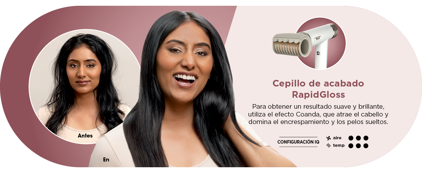 Accesorios Secadores de pelo Shark SpeedStyle: cepillo de acabado antifrizz* RapidGloss