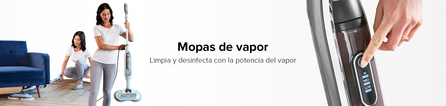 Cabecera de Mopas de Vapor de Shark: Limpia y desinfecta solo con el vapor y sin productos químicos